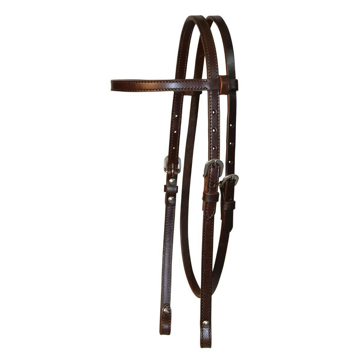 Chicago Screw End Smooth Browband Headstall